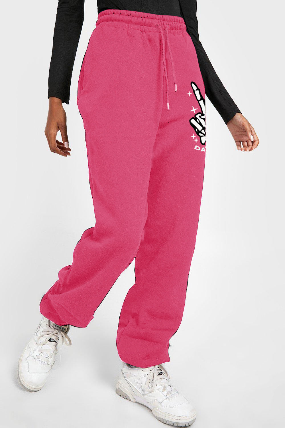 Simply Love Full Size Drawstring DAY YOU DESERVE Graphic Long Sweatpants